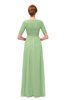 ColsBM Ansley Gleam Bridesmaid Dresses Modest Lace Jewel A-line Elbow Length Sleeve Zip up
