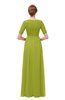 ColsBM Ansley Green Oasis Bridesmaid Dresses Modest Lace Jewel A-line Elbow Length Sleeve Zip up