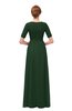ColsBM Ansley Hunter Green Bridesmaid Dresses Modest Lace Jewel A-line Elbow Length Sleeve Zip up