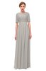 ColsBM Ansley Hushed Violet Bridesmaid Dresses Modest Lace Jewel A-line Elbow Length Sleeve Zip up