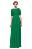 ColsBM Ansley Jelly Bean Bridesmaid Dresses Modest Lace Jewel A-line Elbow Length Sleeve Zip up
