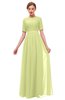 ColsBM Ansley Lime Sherbet Bridesmaid Dresses Modest Lace Jewel A-line Elbow Length Sleeve Zip up
