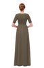 ColsBM Ansley Otter Bridesmaid Dresses Modest Lace Jewel A-line Elbow Length Sleeve Zip up