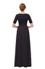 ColsBM Ansley Perfect Plum Bridesmaid Dresses Modest Lace Jewel A-line Elbow Length Sleeve Zip up