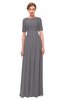 ColsBM Ansley Storm Front Bridesmaid Dresses Modest Lace Jewel A-line Elbow Length Sleeve Zip up