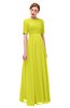 ColsBM Ansley Sulphur Spring Bridesmaid Dresses Modest Lace Jewel A-line Elbow Length Sleeve Zip up