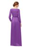 ColsBM Carey Dahlia Bridesmaid Dresses Long Sleeve A-line Glamorous Split-Front Floor Length V-neck