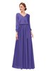 ColsBM Carey Purple Opulence Bridesmaid Dresses Long Sleeve A-line Glamorous Split-Front Floor Length V-neck