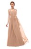 ColsBM Peyton Almost Apricot Bridesmaid Dresses Pleated Halter Sleeveless Half Backless A-line Glamorous