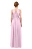 ColsBM Peyton Baby Pink Bridesmaid Dresses Pleated Halter Sleeveless Half Backless A-line Glamorous