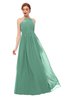 ColsBM Peyton Beryl Green Bridesmaid Dresses Pleated Halter Sleeveless Half Backless A-line Glamorous