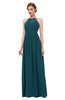 ColsBM Peyton Blue Green Bridesmaid Dresses Pleated Halter Sleeveless Half Backless A-line Glamorous