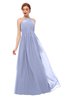 ColsBM Peyton Blue Heron Bridesmaid Dresses Pleated Halter Sleeveless Half Backless A-line Glamorous