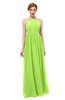 ColsBM Peyton Bright Green Bridesmaid Dresses Pleated Halter Sleeveless Half Backless A-line Glamorous
