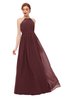 ColsBM Peyton Burgundy Bridesmaid Dresses Pleated Halter Sleeveless Half Backless A-line Glamorous