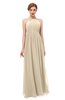 ColsBM Peyton Champagne Bridesmaid Dresses Pleated Halter Sleeveless Half Backless A-line Glamorous