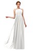 ColsBM Peyton Cloud White Bridesmaid Dresses Pleated Halter Sleeveless Half Backless A-line Glamorous