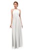 ColsBM Peyton Cloud White Bridesmaid Dresses Pleated Halter Sleeveless Half Backless A-line Glamorous
