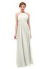 ColsBM Peyton Cream Bridesmaid Dresses Pleated Halter Sleeveless Half Backless A-line Glamorous