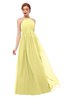 ColsBM Peyton Daffodil Bridesmaid Dresses Pleated Halter Sleeveless Half Backless A-line Glamorous