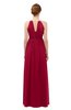 ColsBM Peyton Dark Red Bridesmaid Dresses Pleated Halter Sleeveless Half Backless A-line Glamorous