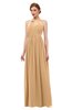ColsBM Peyton Desert Mist Bridesmaid Dresses Pleated Halter Sleeveless Half Backless A-line Glamorous