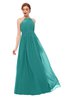 ColsBM Peyton Emerald Green Bridesmaid Dresses Pleated Halter Sleeveless Half Backless A-line Glamorous