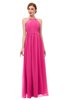 ColsBM Peyton Fandango Pink Bridesmaid Dresses Pleated Halter Sleeveless Half Backless A-line Glamorous