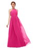 ColsBM Peyton Fandango Pink Bridesmaid Dresses Pleated Halter Sleeveless Half Backless A-line Glamorous