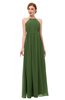 ColsBM Peyton Garden Green Bridesmaid Dresses Pleated Halter Sleeveless Half Backless A-line Glamorous