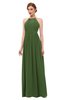 ColsBM Peyton Garden Green Bridesmaid Dresses Pleated Halter Sleeveless Half Backless A-line Glamorous