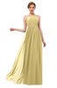ColsBM Peyton Gold Bridesmaid Dresses Pleated Halter Sleeveless Half Backless A-line Glamorous