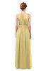 ColsBM Peyton Gold Bridesmaid Dresses Pleated Halter Sleeveless Half Backless A-line Glamorous