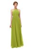 ColsBM Peyton Green Oasis Bridesmaid Dresses Pleated Halter Sleeveless Half Backless A-line Glamorous