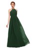 ColsBM Peyton Hunter Green Bridesmaid Dresses Pleated Halter Sleeveless Half Backless A-line Glamorous