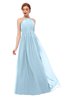 ColsBM Peyton Ice Blue Bridesmaid Dresses Pleated Halter Sleeveless Half Backless A-line Glamorous