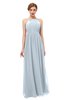ColsBM Peyton Illusion Blue Bridesmaid Dresses Pleated Halter Sleeveless Half Backless A-line Glamorous