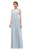 ColsBM Peyton Illusion Blue Bridesmaid Dresses Pleated Halter Sleeveless Half Backless A-line Glamorous