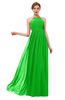 ColsBM Peyton Jasmine Green Bridesmaid Dresses Pleated Halter Sleeveless Half Backless A-line Glamorous