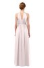 ColsBM Peyton Light Pink Bridesmaid Dresses Pleated Halter Sleeveless Half Backless A-line Glamorous