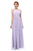 ColsBM Peyton Light Purple Bridesmaid Dresses Pleated Halter Sleeveless Half Backless A-line Glamorous