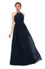 ColsBM Peyton Navy Blue Bridesmaid Dresses Pleated Halter Sleeveless Half Backless A-line Glamorous