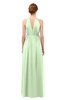 ColsBM Peyton Pale Green Bridesmaid Dresses Pleated Halter Sleeveless Half Backless A-line Glamorous