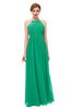ColsBM Peyton Pepper Green Bridesmaid Dresses Pleated Halter Sleeveless Half Backless A-line Glamorous