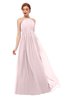 ColsBM Peyton Petal Pink Bridesmaid Dresses Pleated Halter Sleeveless Half Backless A-line Glamorous