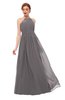 ColsBM Peyton Ridge Grey Bridesmaid Dresses Pleated Halter Sleeveless Half Backless A-line Glamorous