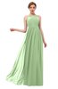 ColsBM Peyton Sage Green Bridesmaid Dresses Pleated Halter Sleeveless Half Backless A-line Glamorous