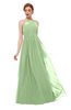 ColsBM Peyton Sage Green Bridesmaid Dresses Pleated Halter Sleeveless Half Backless A-line Glamorous