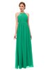 ColsBM Peyton Sea Green Bridesmaid Dresses Pleated Halter Sleeveless Half Backless A-line Glamorous