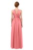 ColsBM Peyton Shell Pink Bridesmaid Dresses Pleated Halter Sleeveless Half Backless A-line Glamorous
